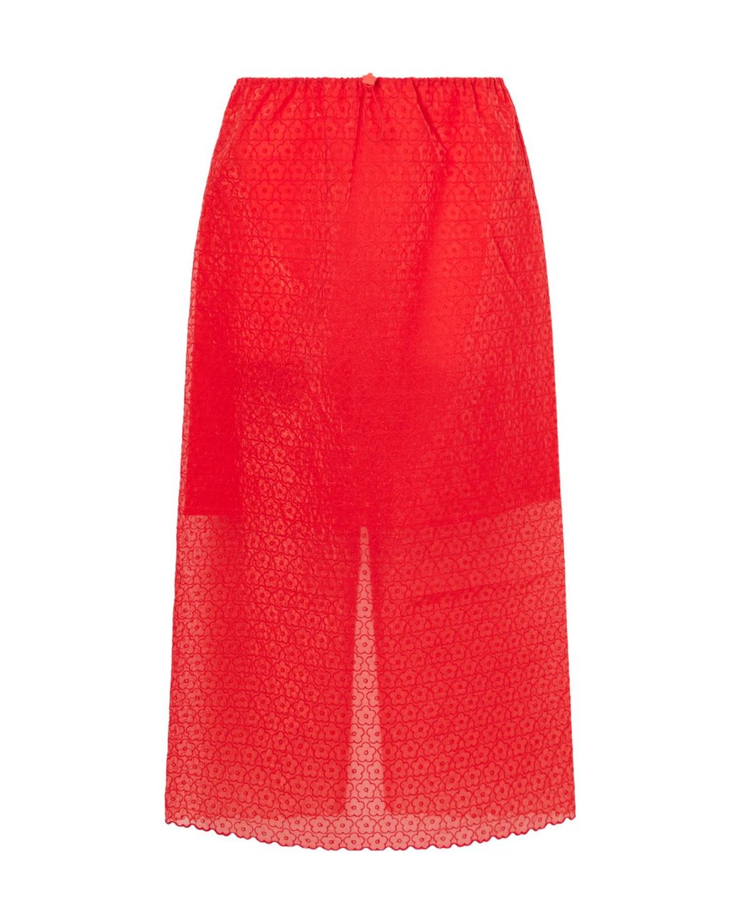 CECILIE BAHNSEN Embroidered Tulle Midi Skirt