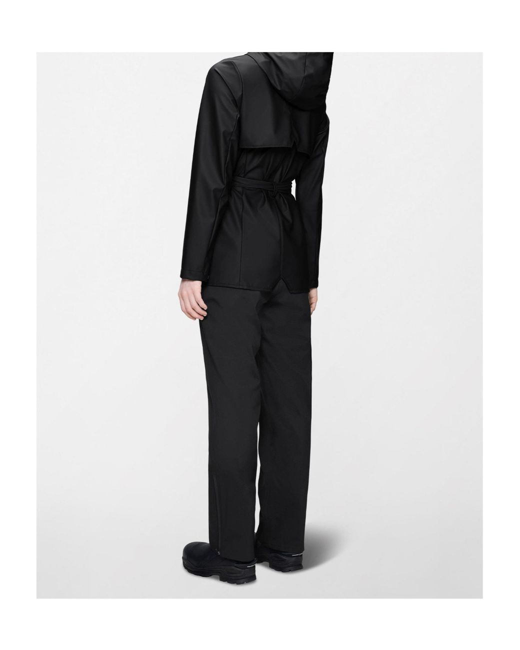 Rains Black Curve Waterproof Jacket