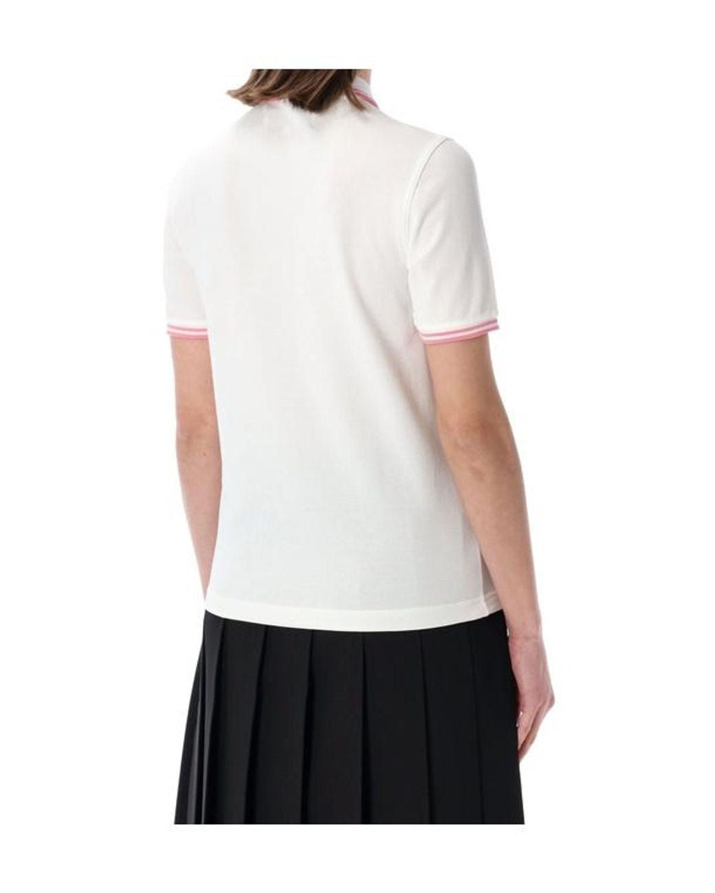 Comme des Garçons White X Fred Perry Logo-Embroidered Polo Shirt
