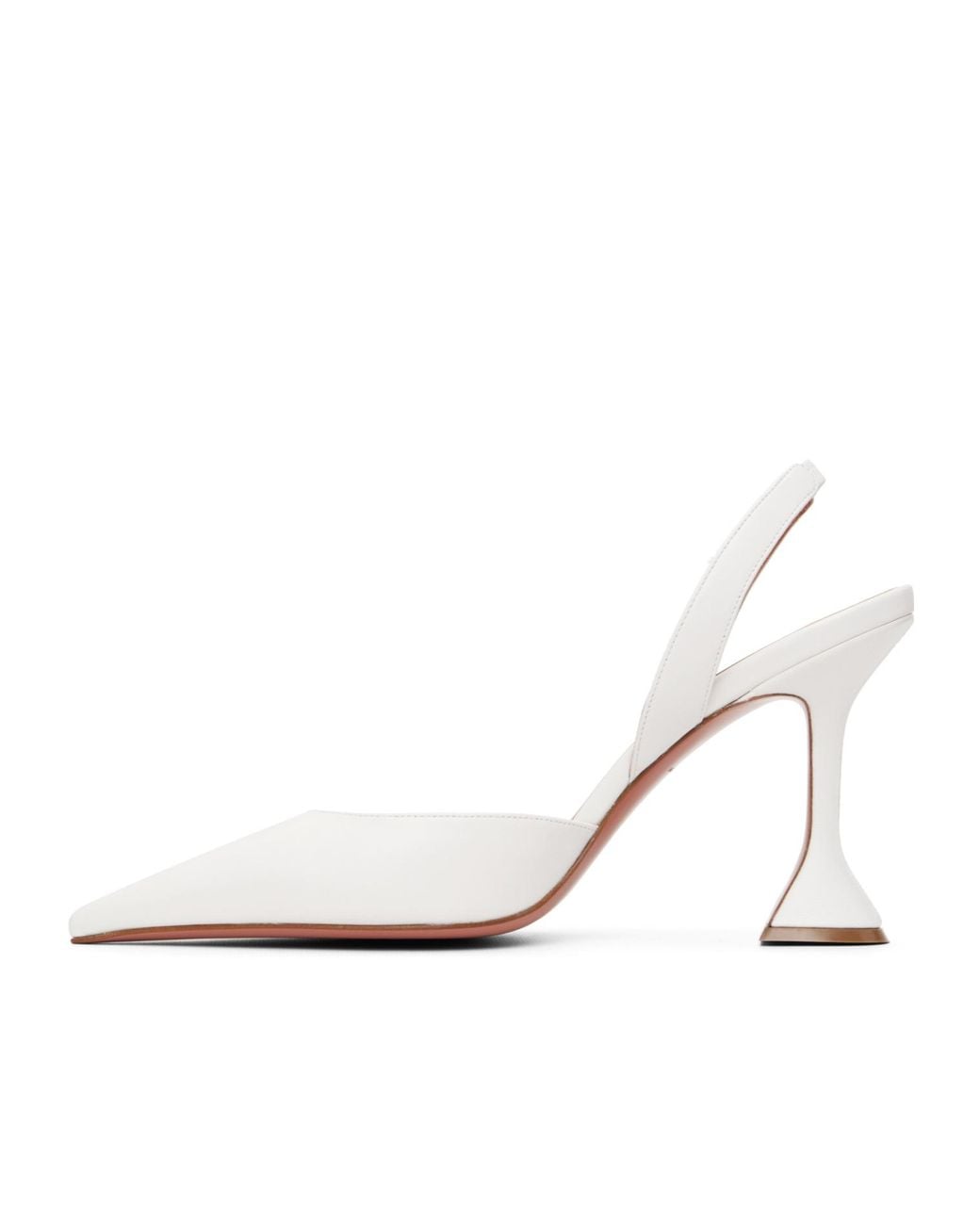 AMINA MUADDI White Holli Sling 95 Pointed-Toe High-Heeled Sandals