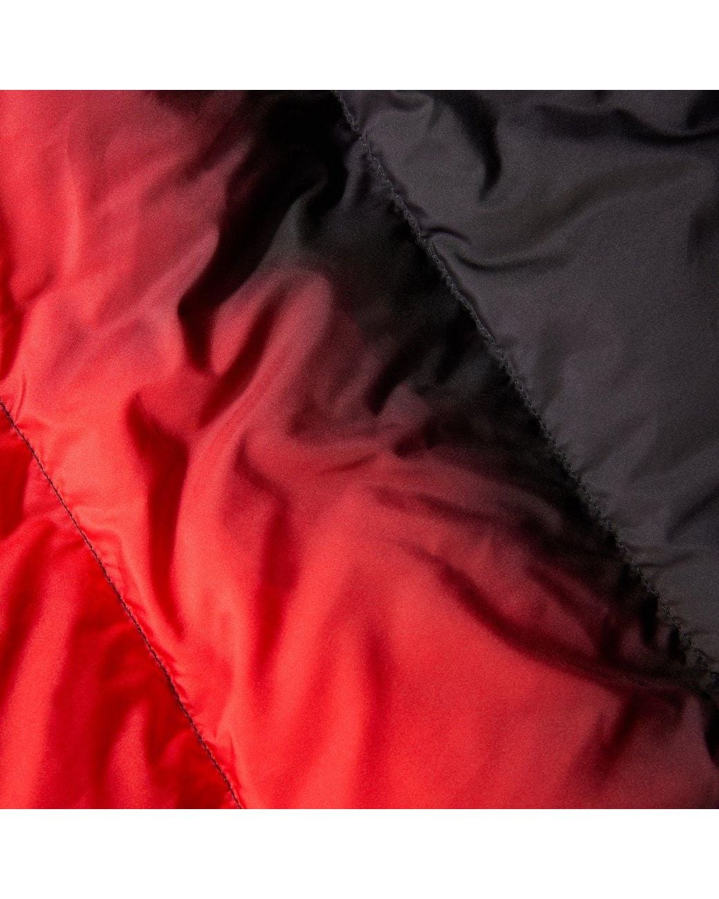 The North Face Red Long-Sleeve Quilted Down Jacket