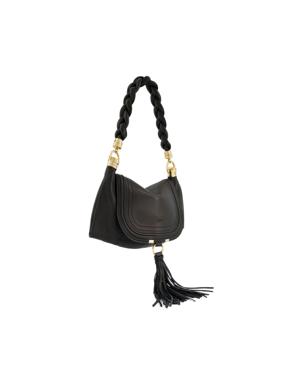 Chloé Black Chloé Marcie Foulard Tassel Shoulder Bag