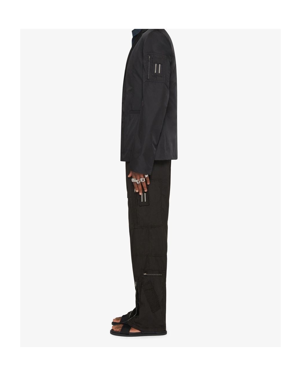 Givenchy Black Zipped Pocket Cargo Pants for men