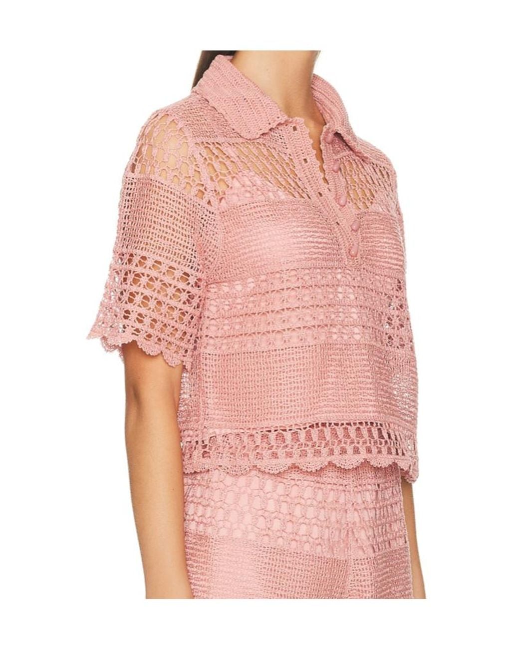 Zimmermann Pink Shirt With A Decorative Weave