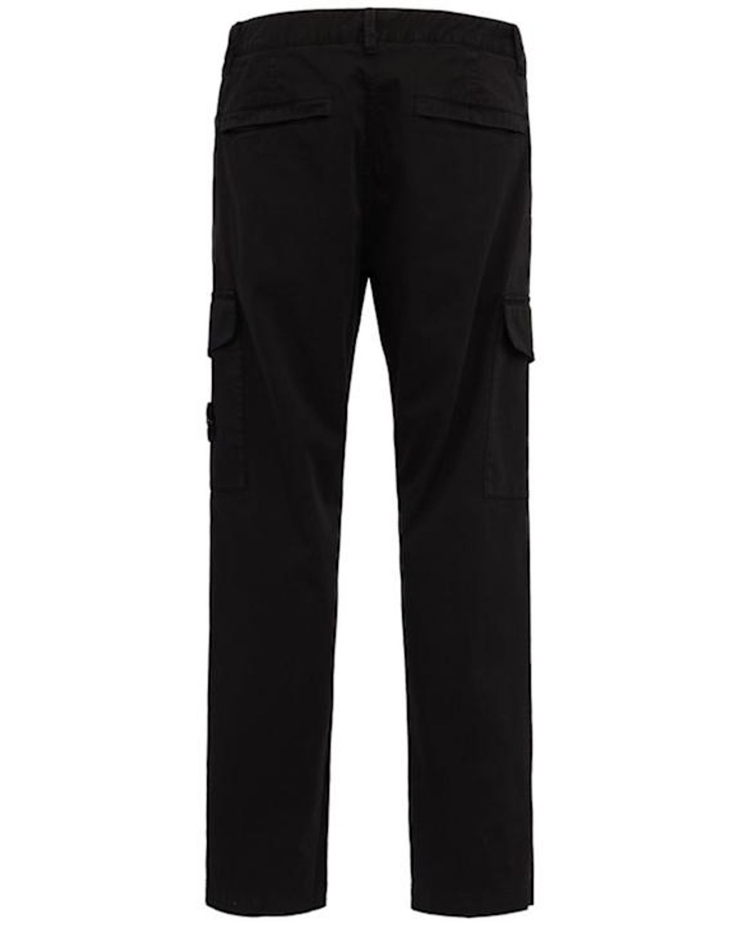 Stone Island Green Logo Cotton Regular Pants for men