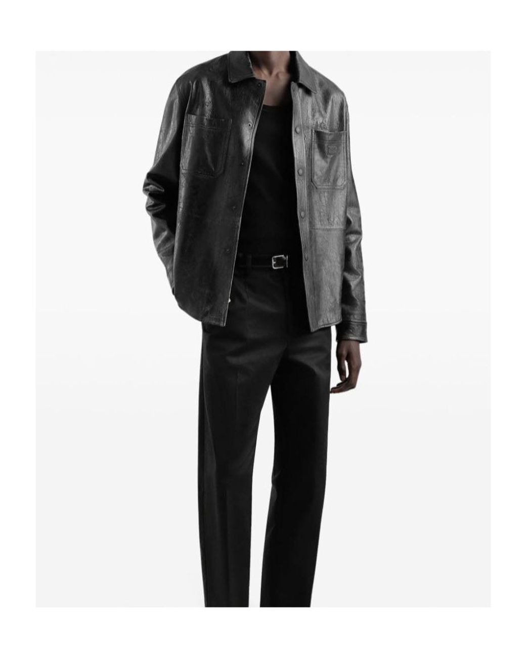 Dolce & Gabbana Black Logo Tag Shirt for men