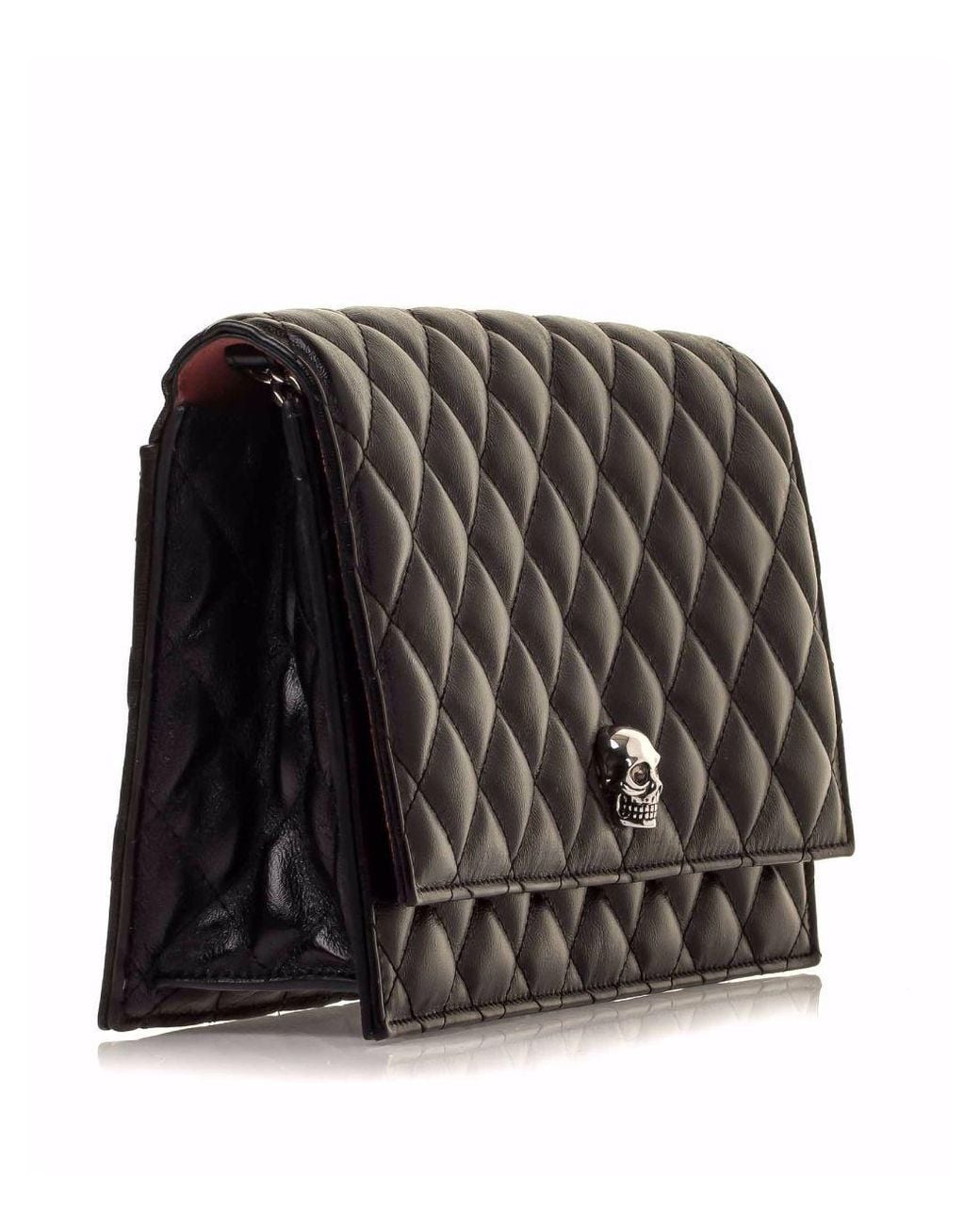 McQueen Black Small Skull Crossbody Bag