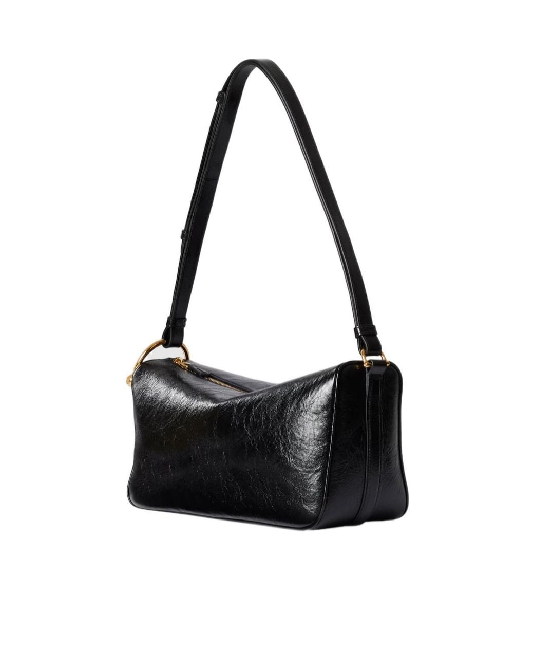 Gucci Black Half Horsebit Medium Shoulder Bag, Leather