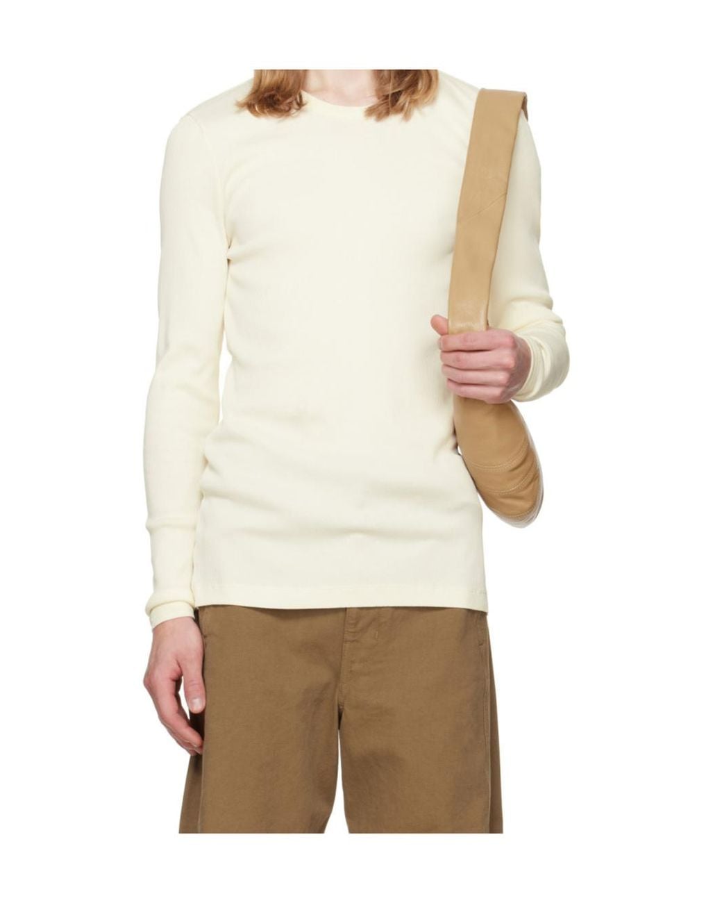Lemaire White Long-Sleeve Top for men