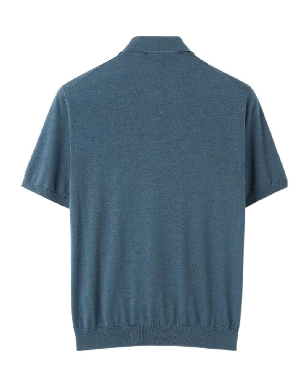 Loro Piana Blue Sottile Polo Shirt for men