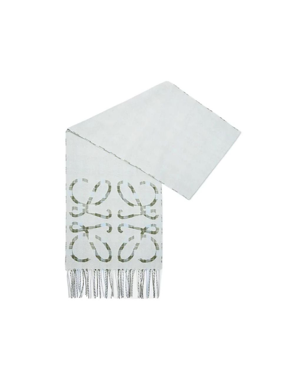 Loewe White Anagram Scarf