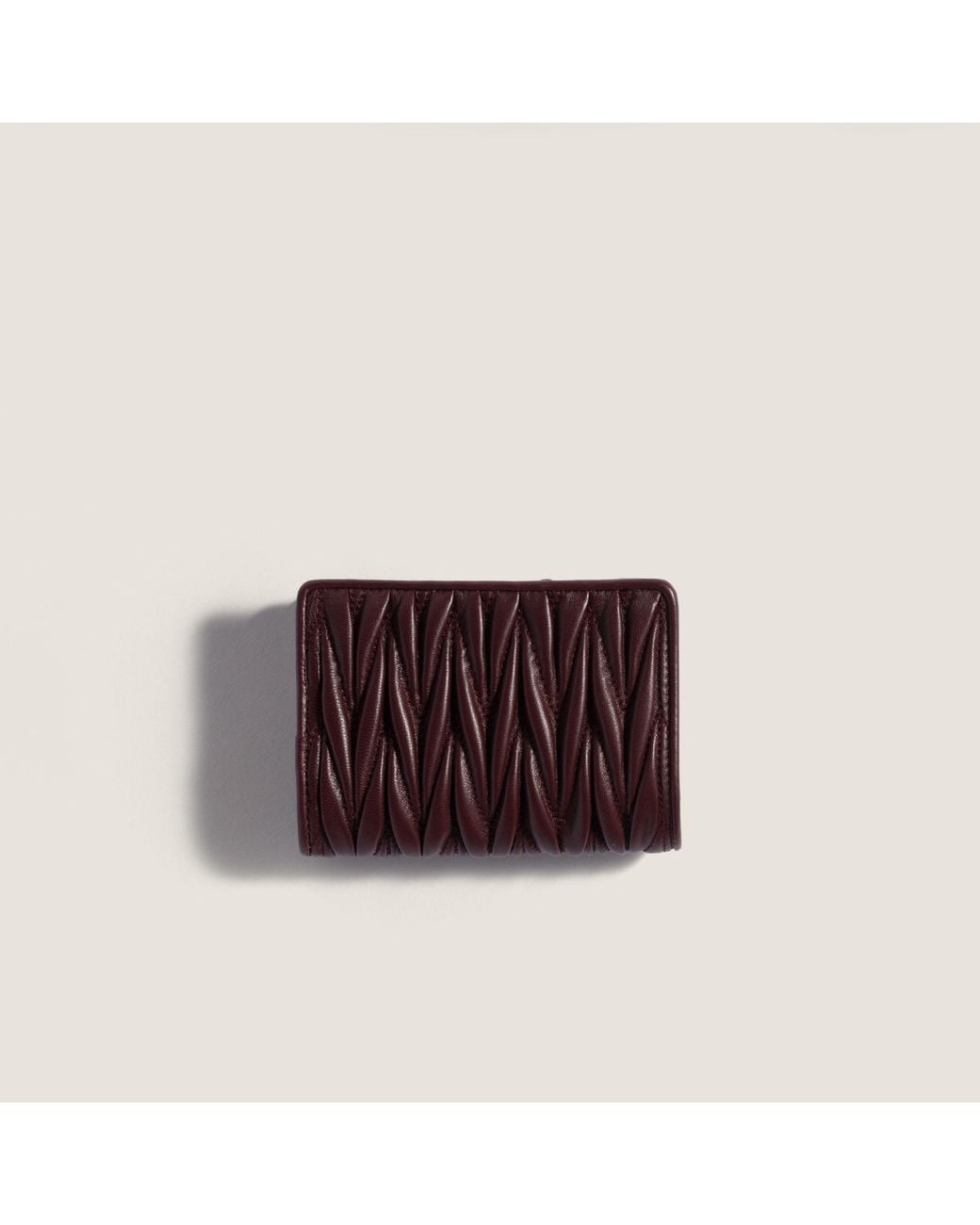 Miu Miu Purple Matelassé Nappa Leather Small Wallet