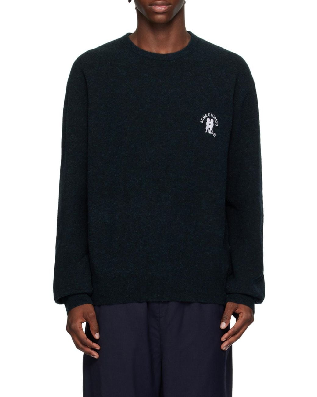 Acne Blue Long-Sleeved Sweater for men