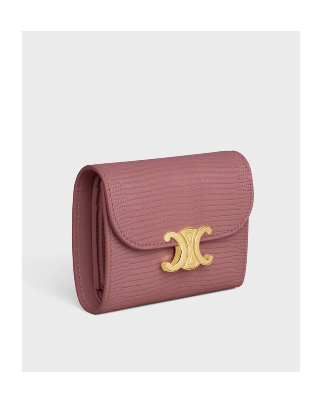 Céline Pink Small Flap Wallet Triomphe