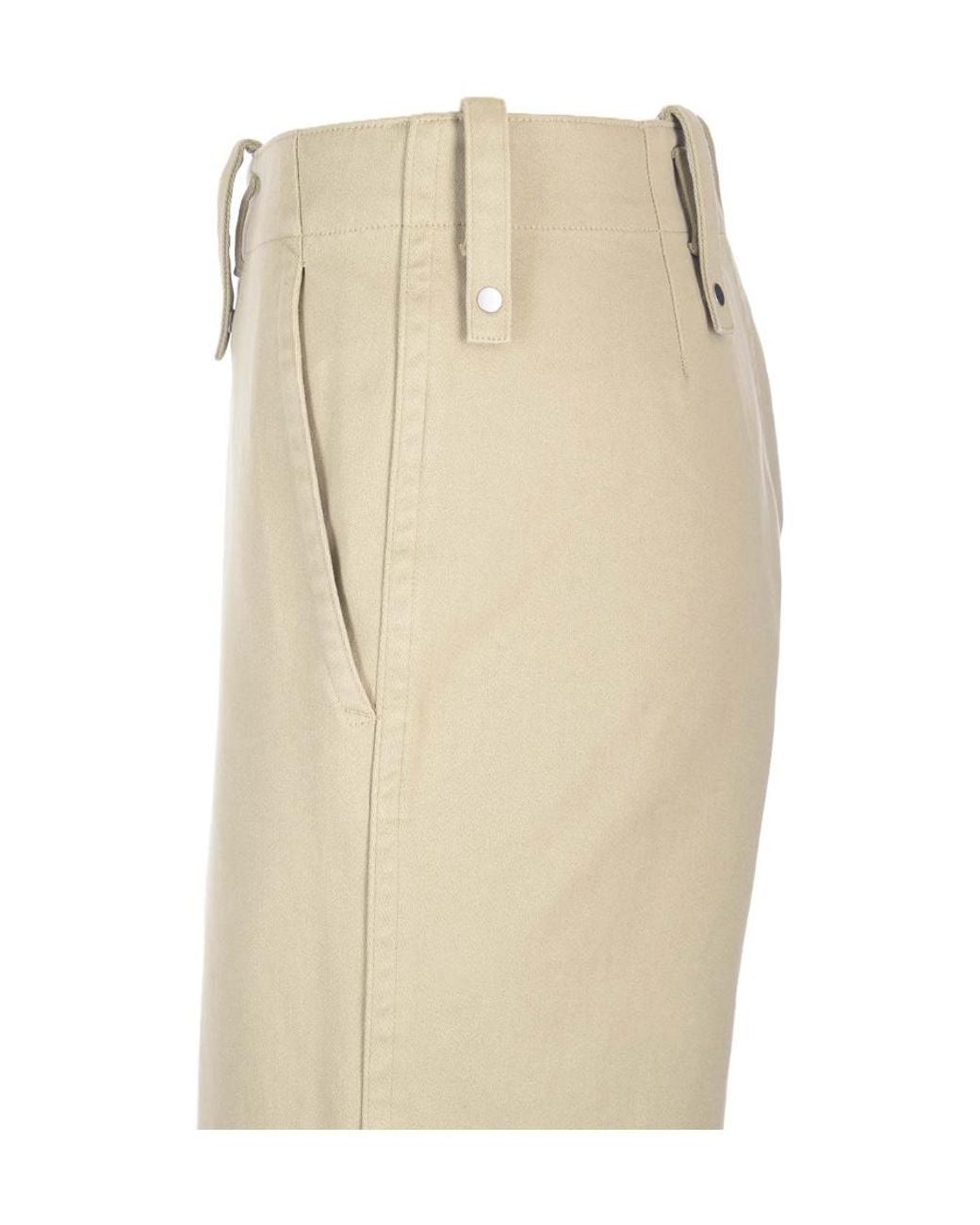 Burberry Natural Straight Hem Wide-Leg Trousers for men