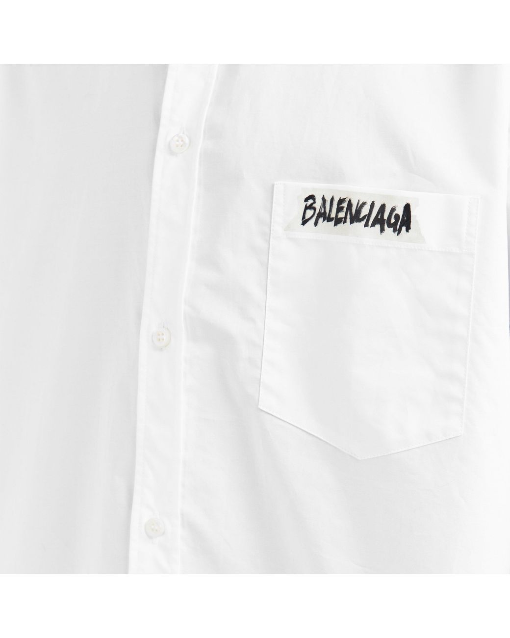 Balenciaga White Logo Shirt for men