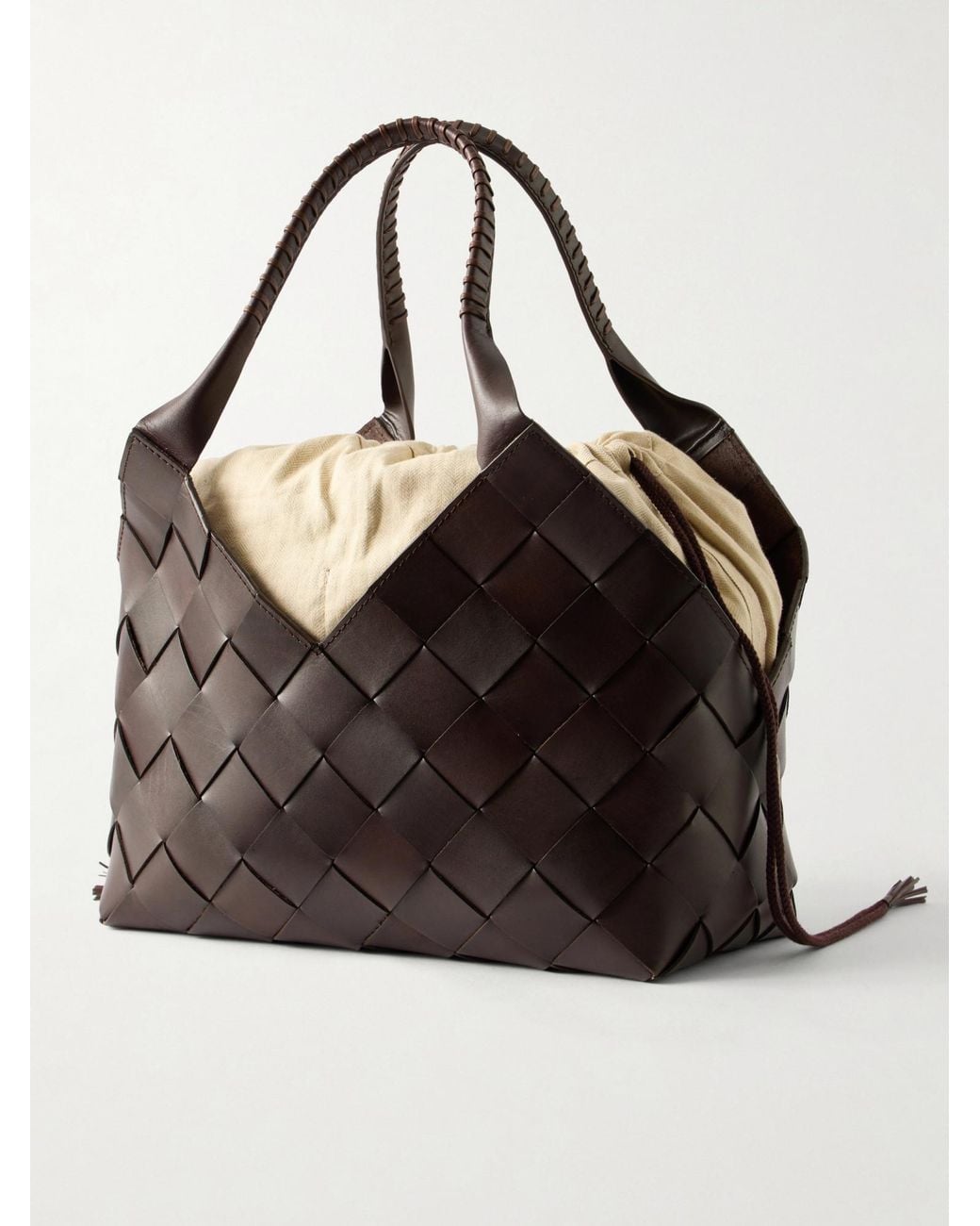 Dragon Diffusion Black Woven Leather Shoulder Bag