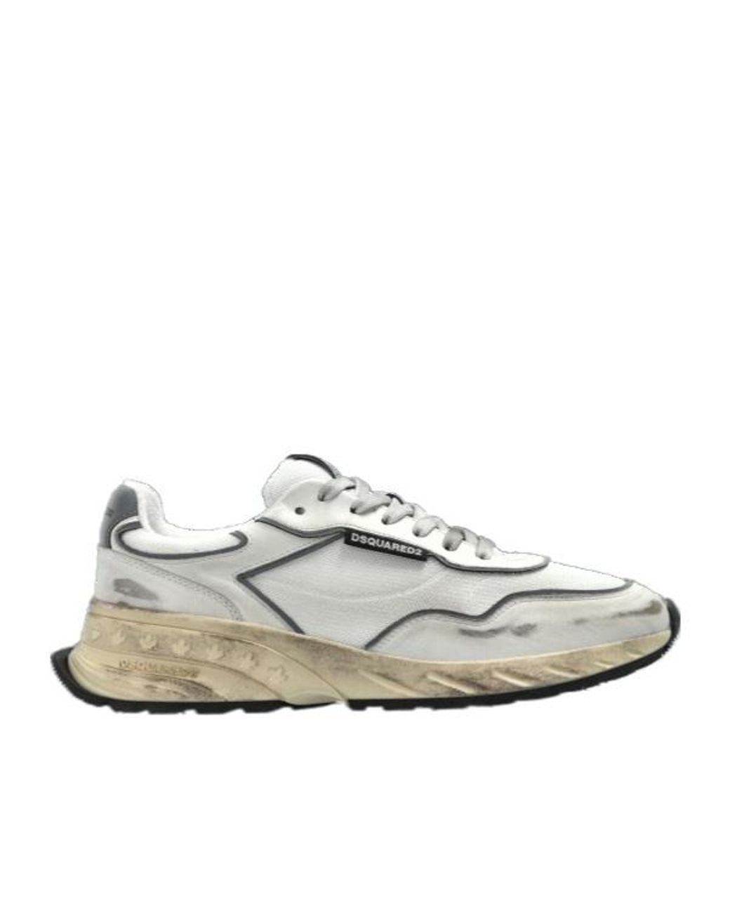 DSquared² White Sprinter Lace-Up Sneakers for men
