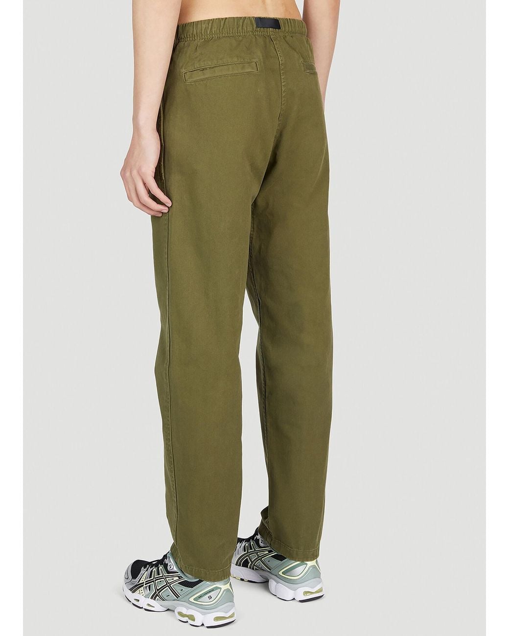 Gramicci Green Elastic-Waist Straight-Leg Pants for men