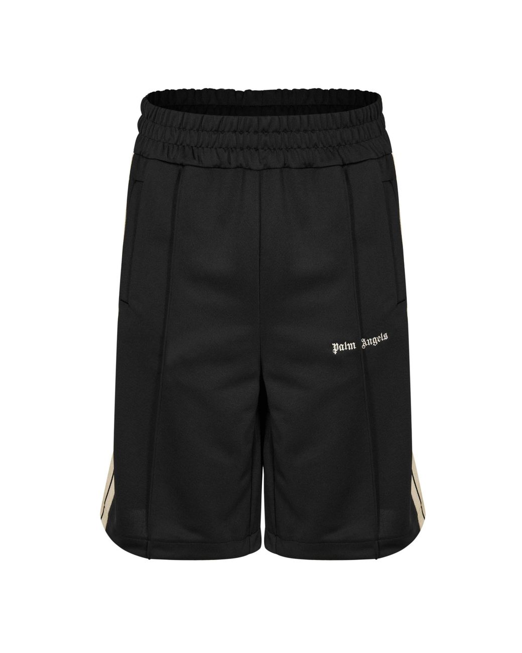 Palm Angels Black Woven Tracksuit Shorts for men