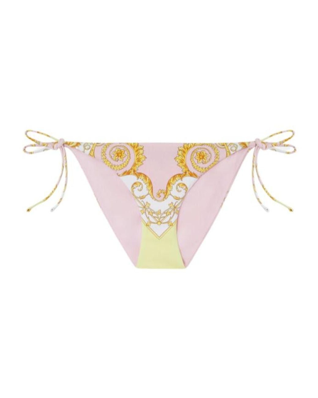 Versace White Printed Bikini Bottoms