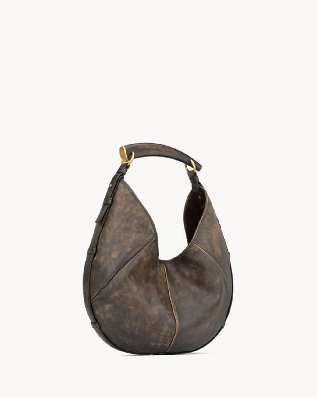 Saint Laurent Gray Mombasa Medium Hobo Bag