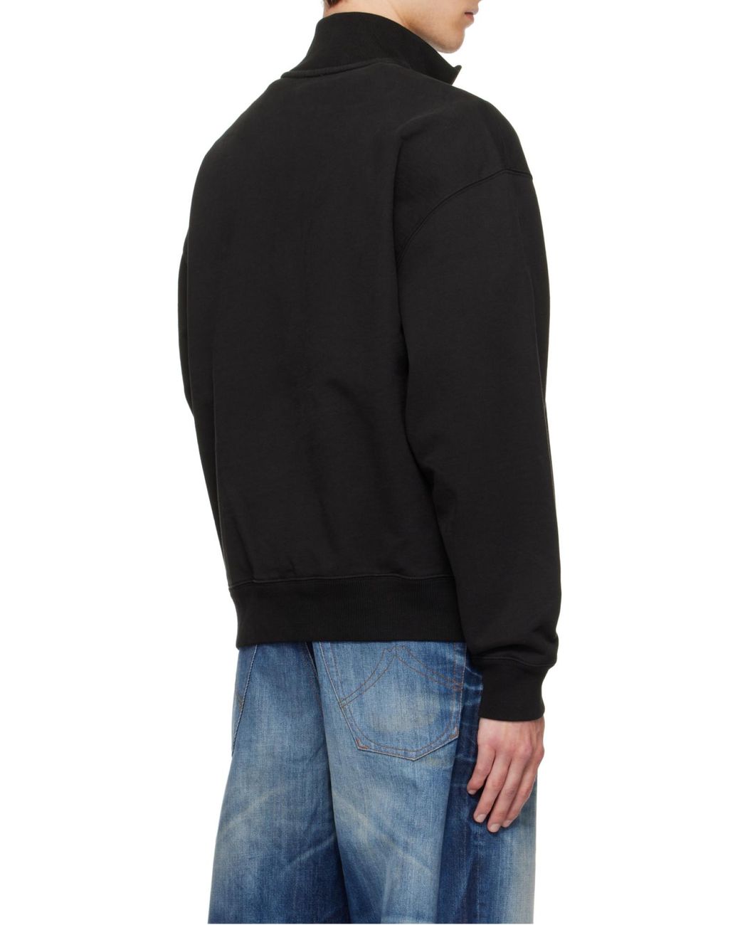 KENZO Black Boke Flower 2.0 Embroidered Zipped Sweatshirt for men