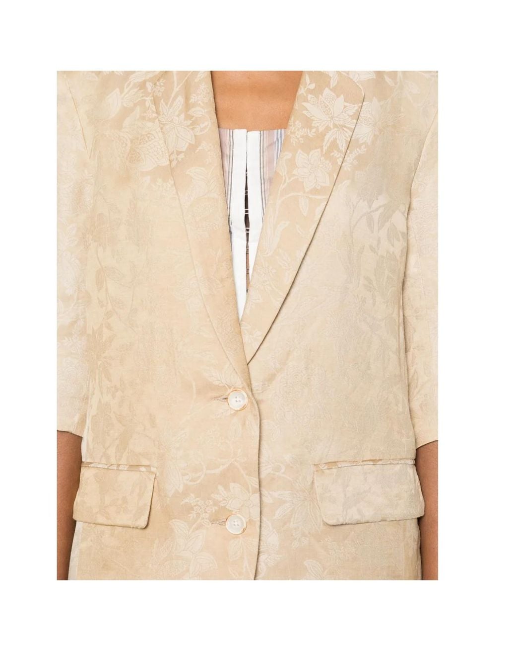 Uma Wang Natural Long-Sleeved Suit Jacket