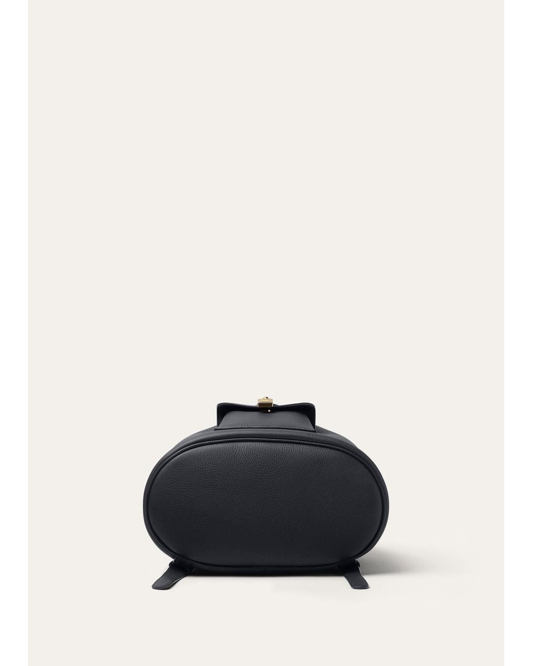 Loro Piana Black Drawstring Leather Backpack