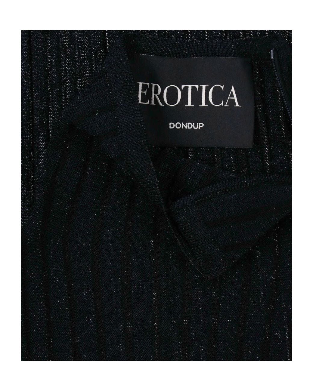 Dondup Black Erotica High Neck Striped Dress