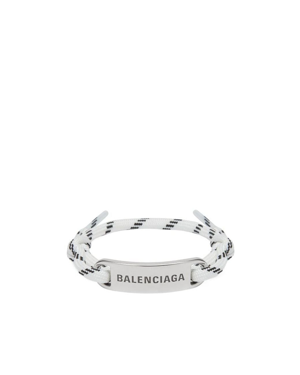 Balenciaga White Plate Bracelet for men