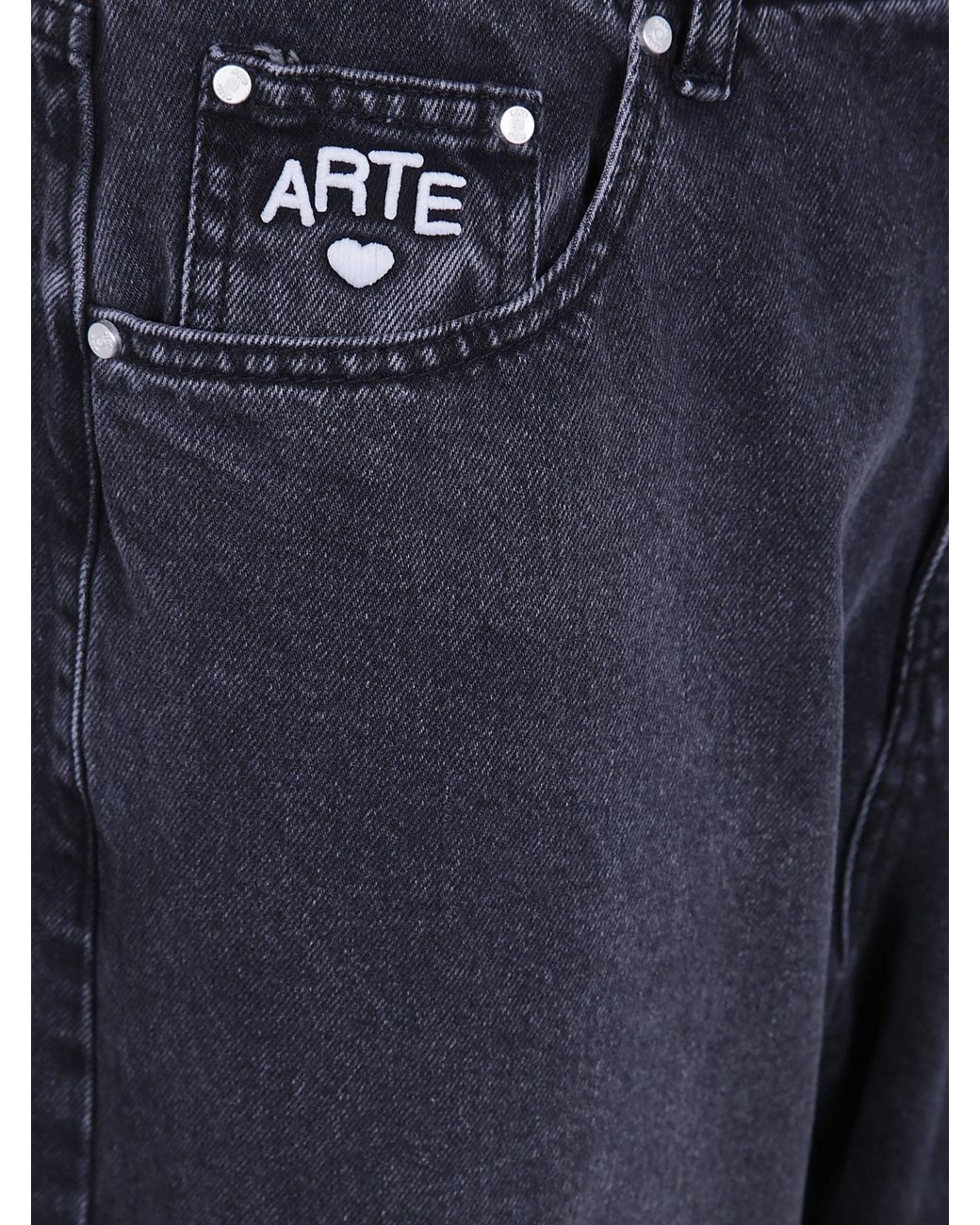 Arte' Blue Faded Effect Straight Leg Jeans for men