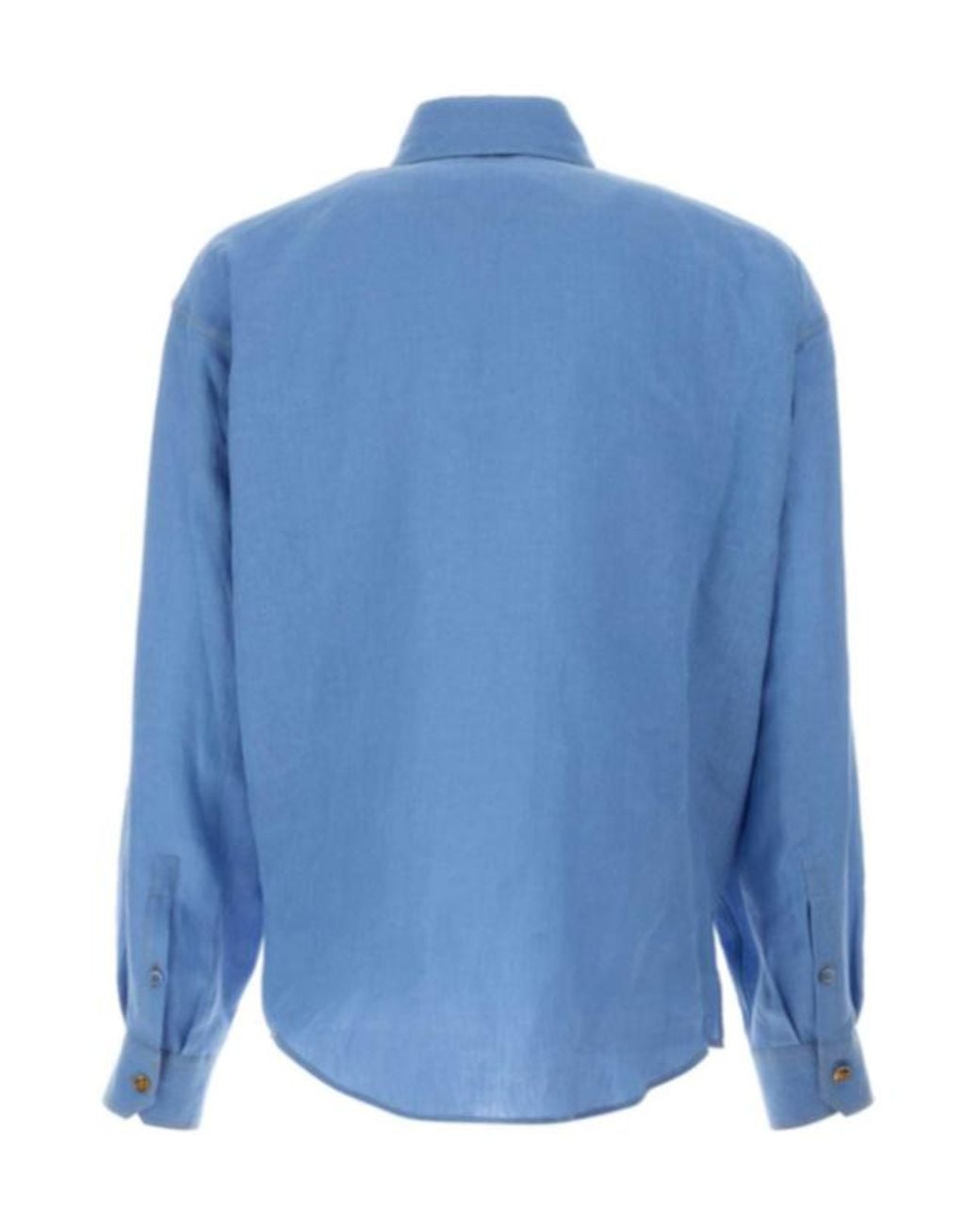 Versace Blue Informal S Linen Shirt for men