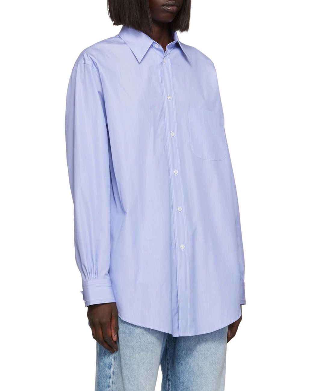 Maison Margiela White Long-Sleeved Buttoned Shirt