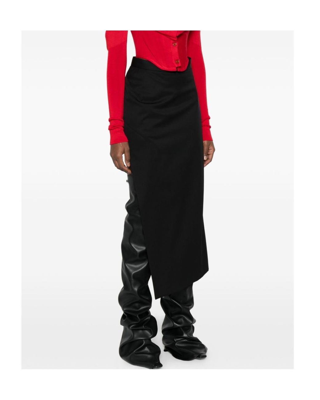 Vivienne Westwood Black Infinity Asymmetric Maxi Skirt