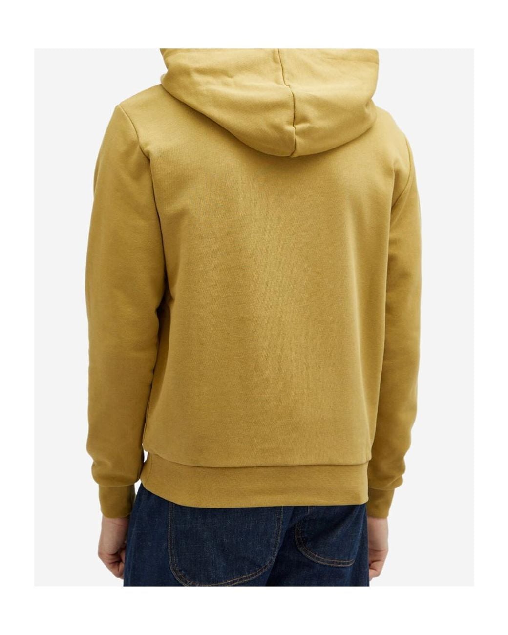 A.P.C. Yellow Logo-Flocked Cotton Hoodie for men