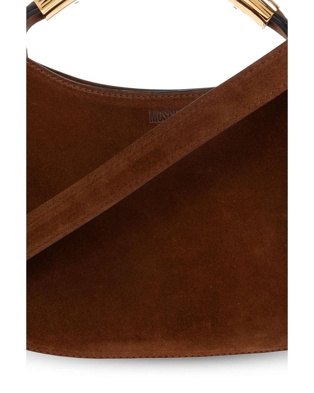 Moschino Brown Round Handle Me Top Handle Bag
