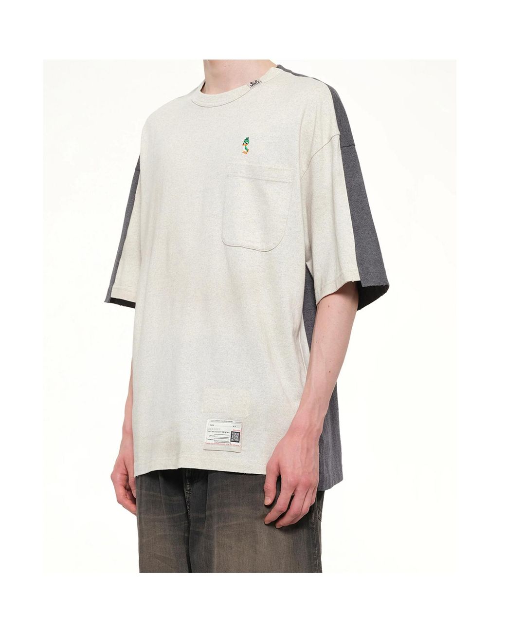 Maison Mihara Yasuhiro White Color-Block Short-Sleeve T-Shirt for men