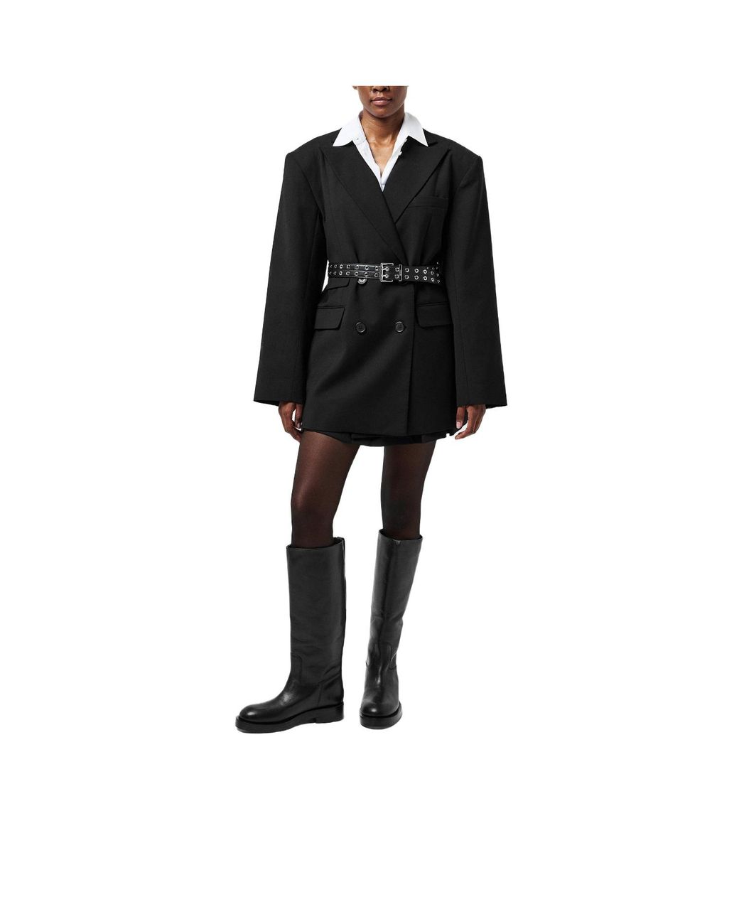 Paris Texas Black Solid Color Knee High Boots