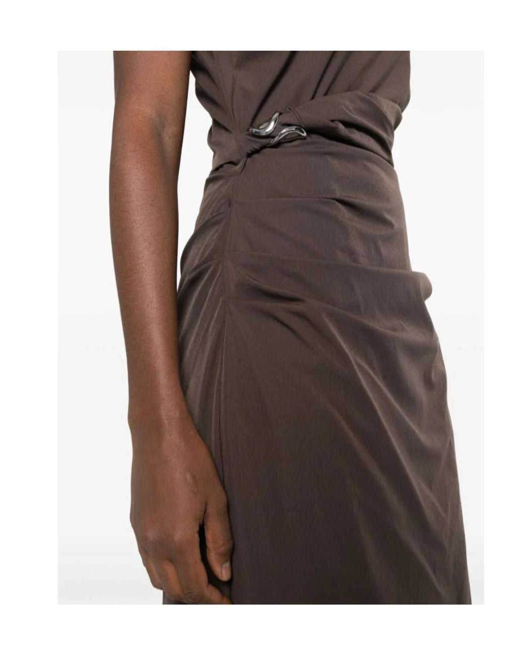 Sir Brown Sol Off-Shoulder Maxi Dress