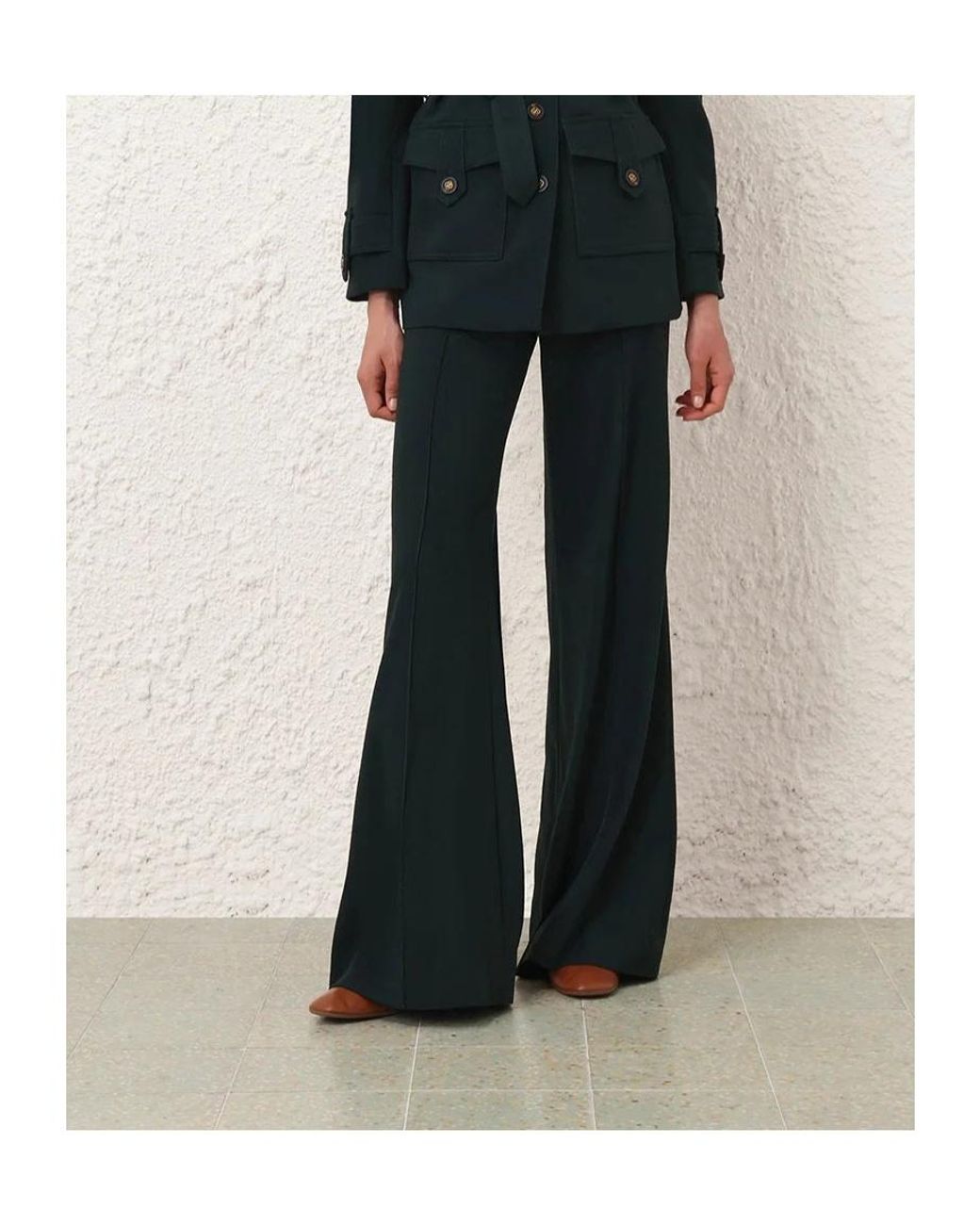 Zimmermann Blue Valiant Flared Pants