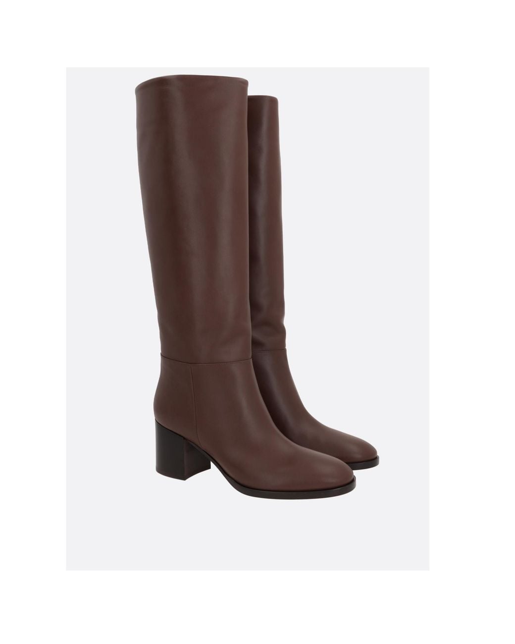 Gianvito Rossi Brown Santiago Round Toe Boots