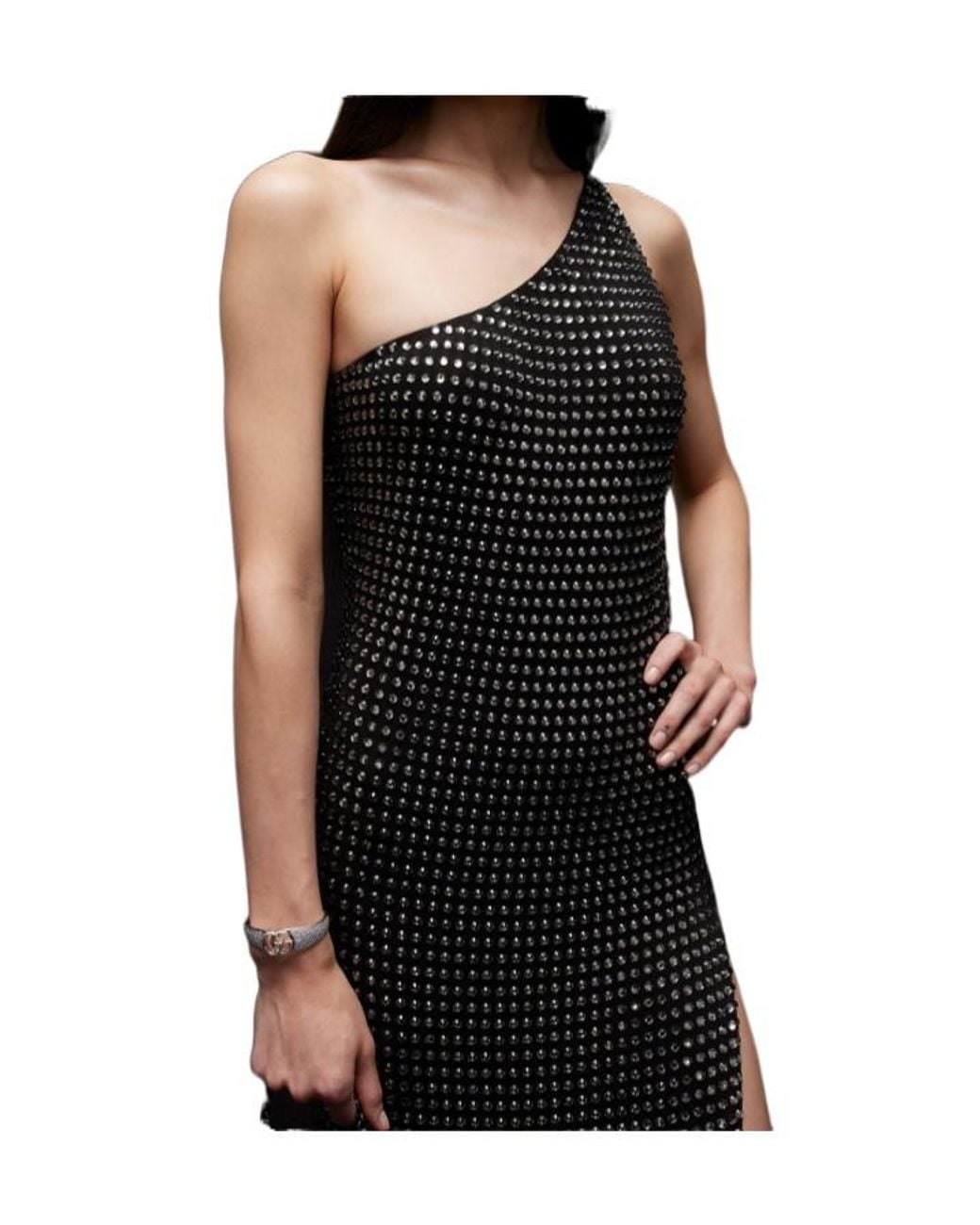 Gucci Black Embroidered Jersey Long Dress