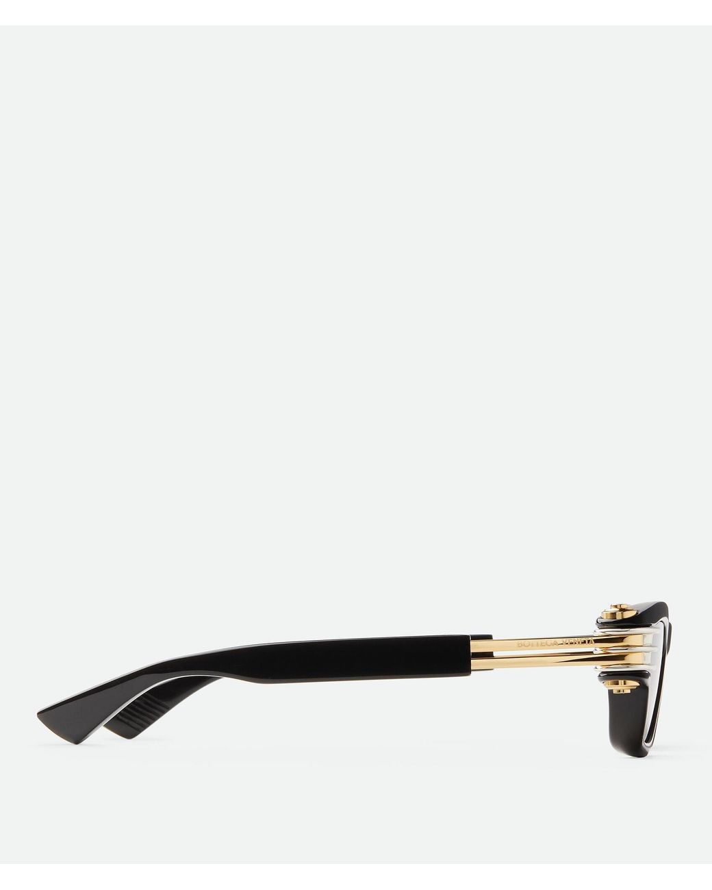 Bottega Veneta White Bolt Squared Sunglasses for men