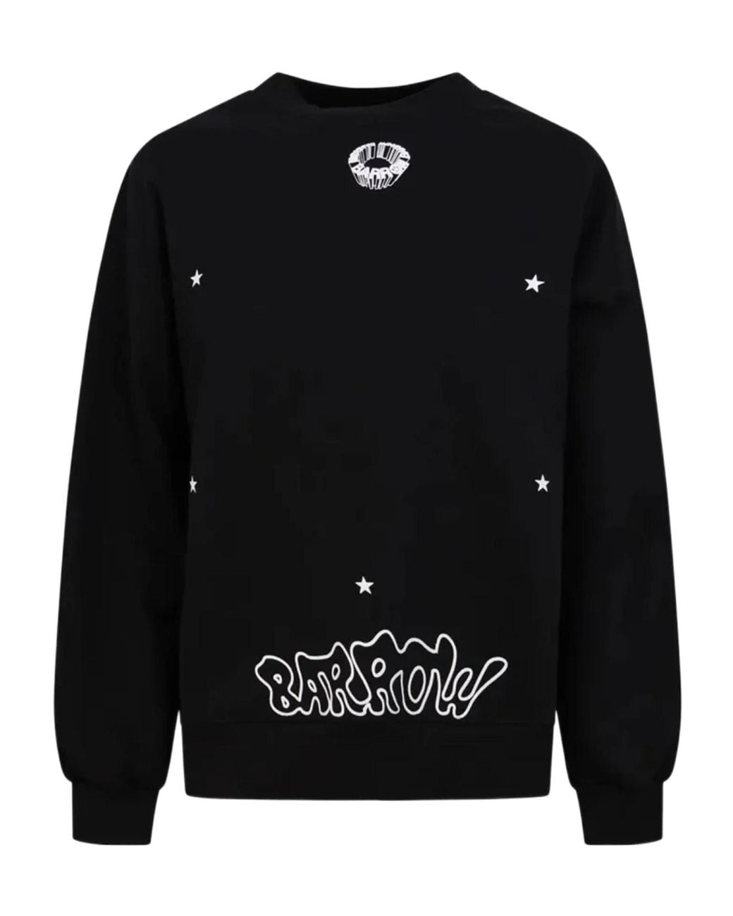 Barrow Black Sweatshirt With Gemstone Logo Print for men