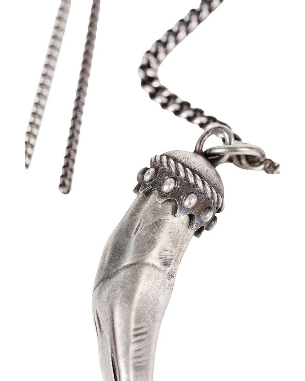 Ann Demeulemeester White Ellsu Necklace for men