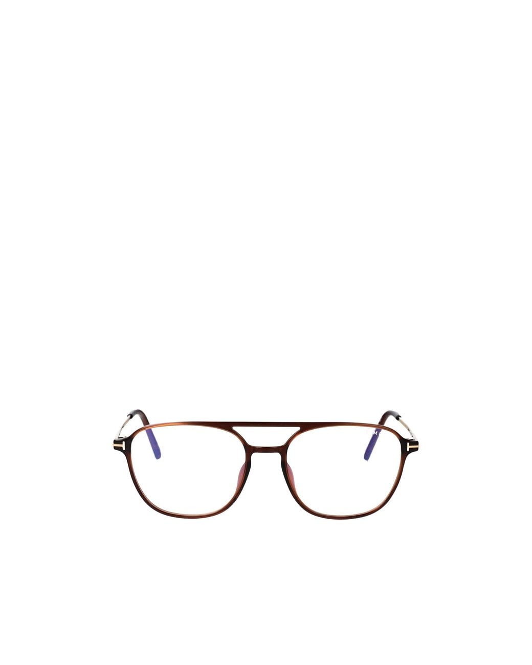 Tom Ford White Eyewear Pilot Frame Glasses for men