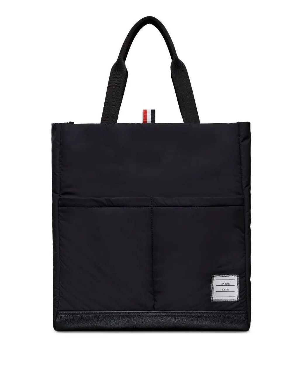 Thom Browne Black Multi Pocket Tote Bag for men
