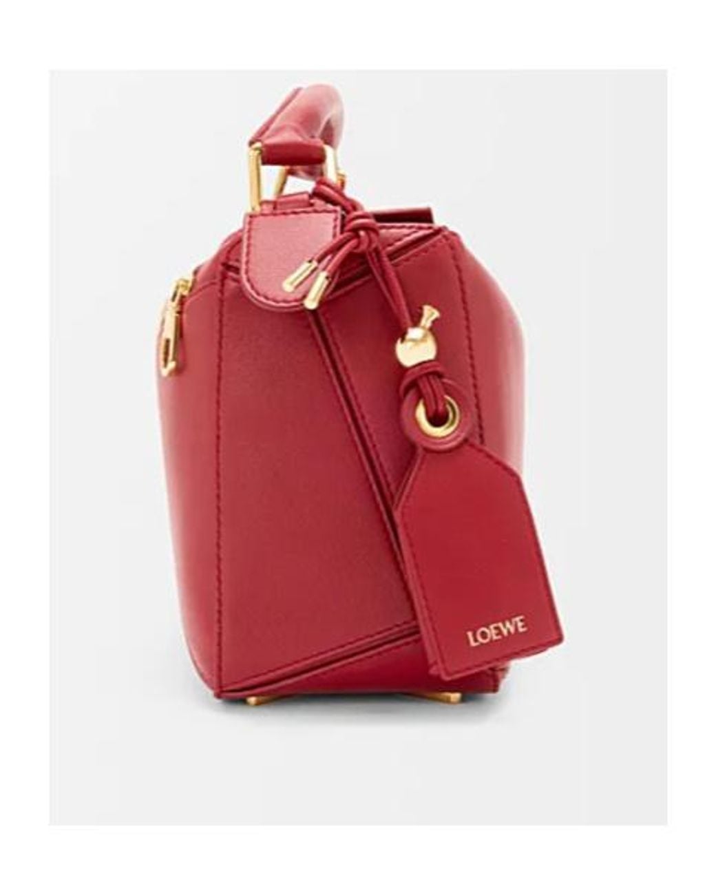 Loewe Red Small Featherlight Puzzle Bag