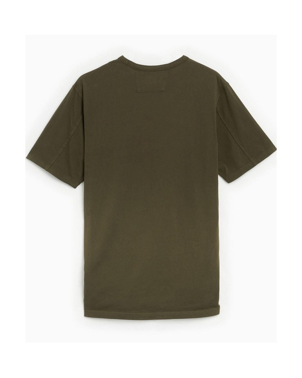 C P Company Green Jersey Garment Dyed T-Shirt for men